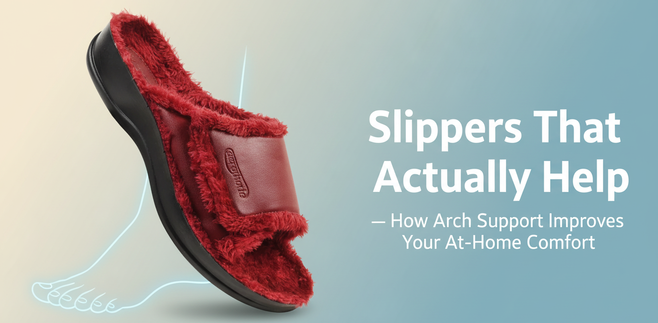 Showing arch support slippers that actually helps