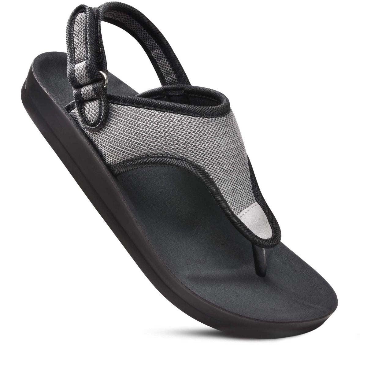 Coral slingback supportive sandals for women – Aerothotic display picture 2