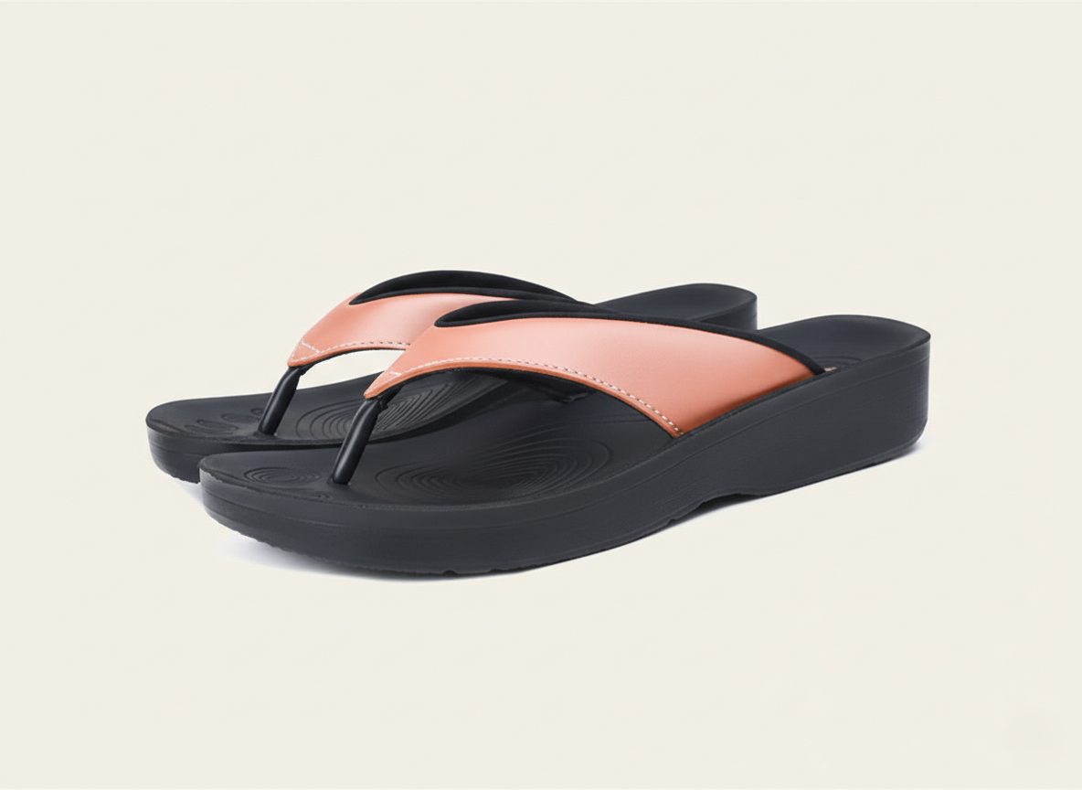 Peach Orange Flip Flops