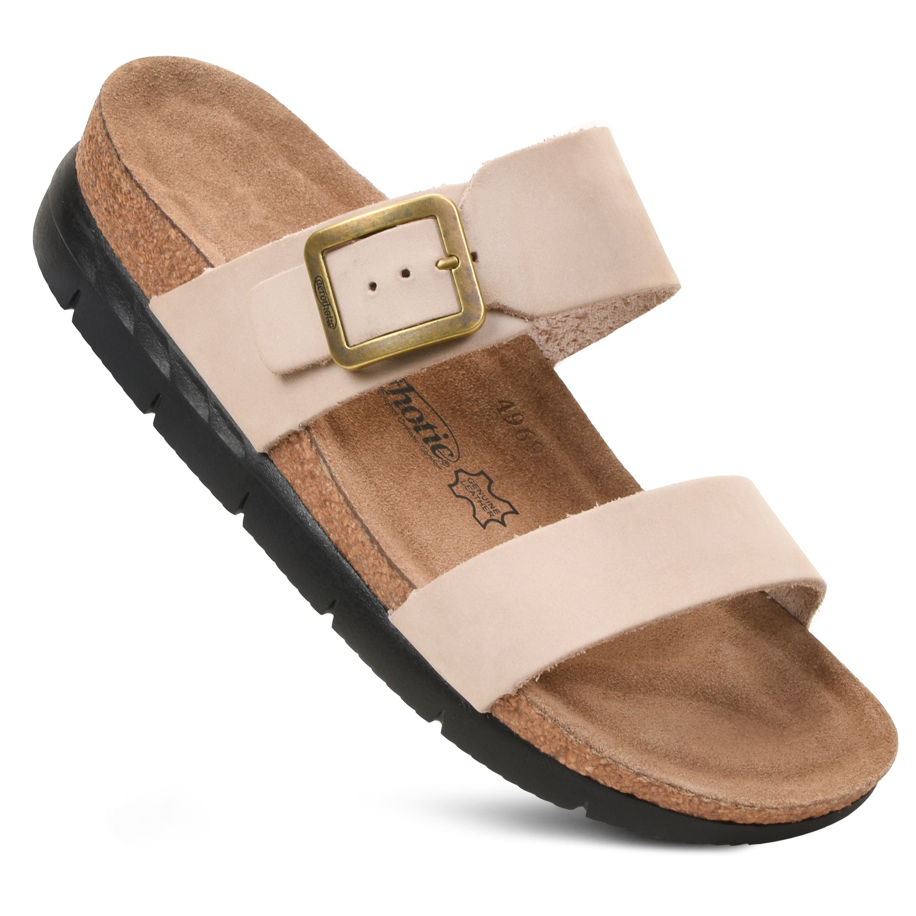 Florence genuine leather slides