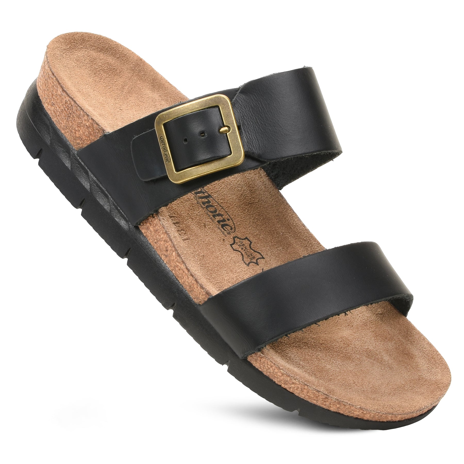 Florence Genuine Leather Platform Slide