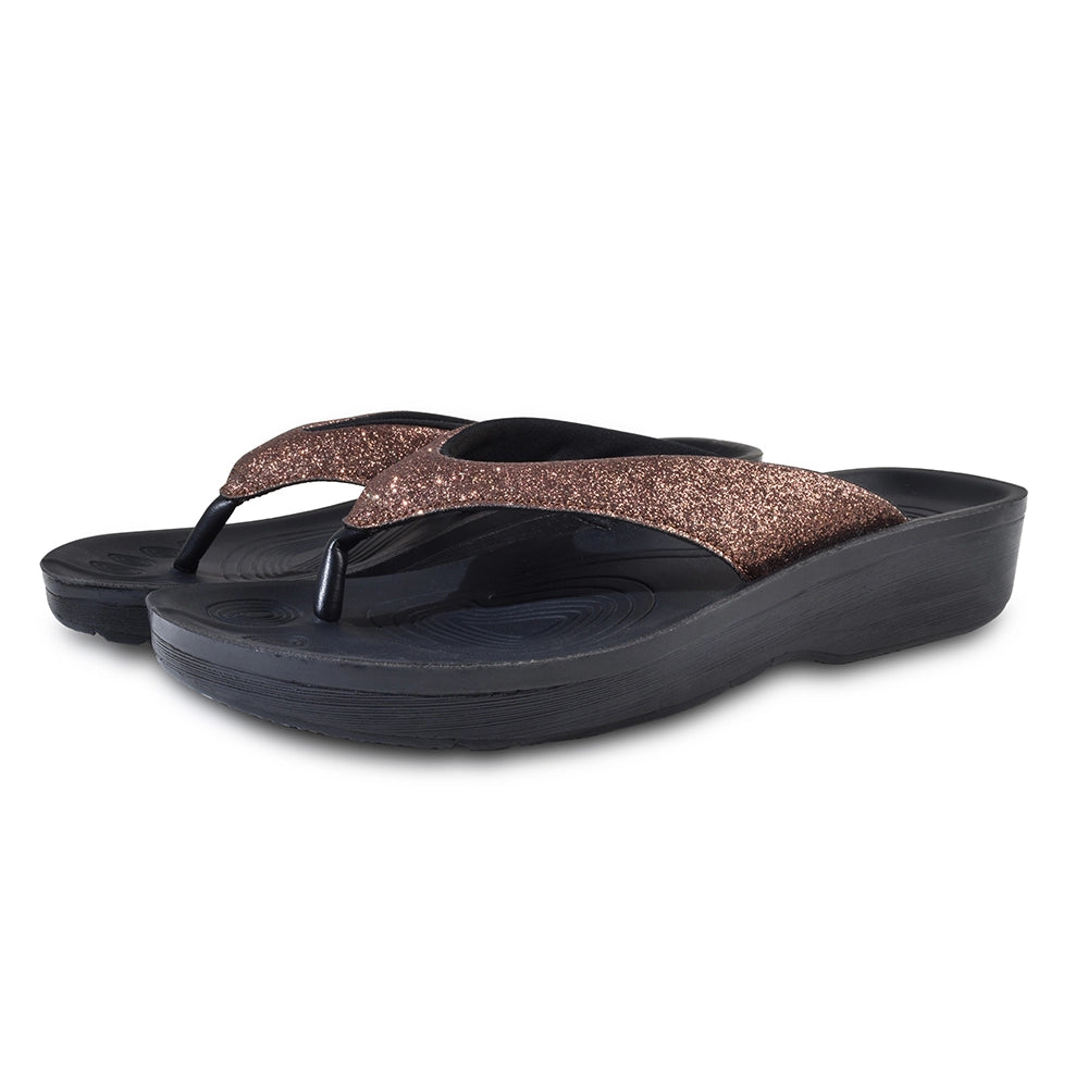 Crystal Mist Comfortable Flip Flops with Arch Support
