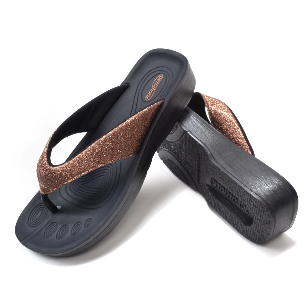 Crystal Mist Comfortable Flip Flops with Arch Support