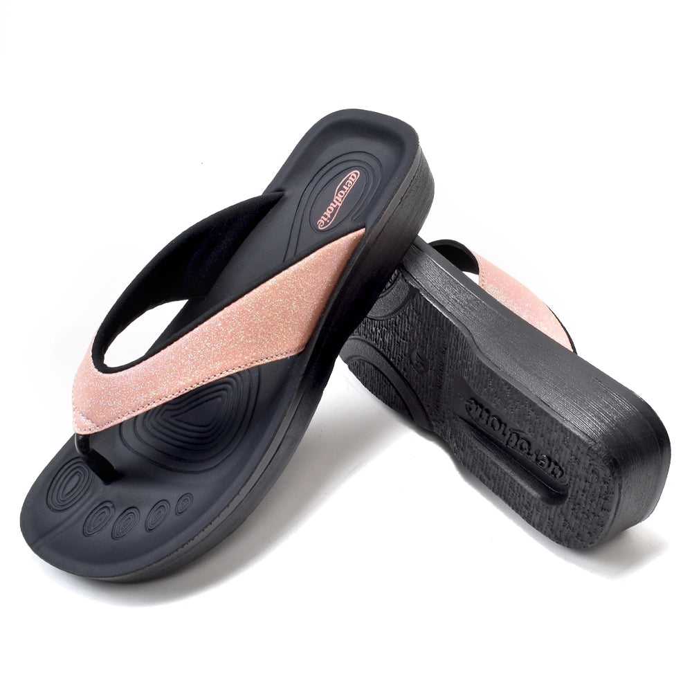 Crystal Mist Comfortable Flip Flops with Arch Support