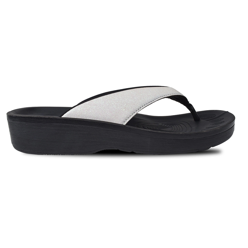 Crystal Mist Comfortable Flip Flops with Arch Support