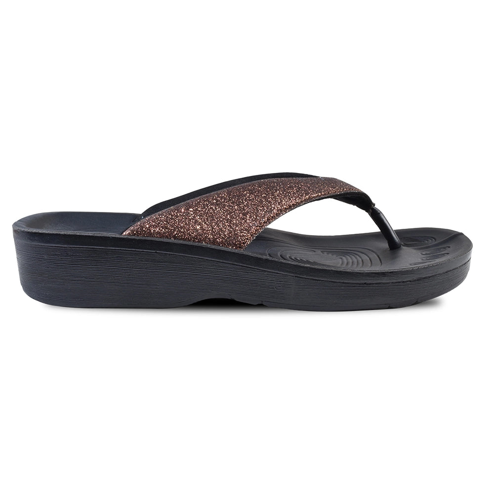 Crystal Mist Comfortable Flip Flops with Arch Support
