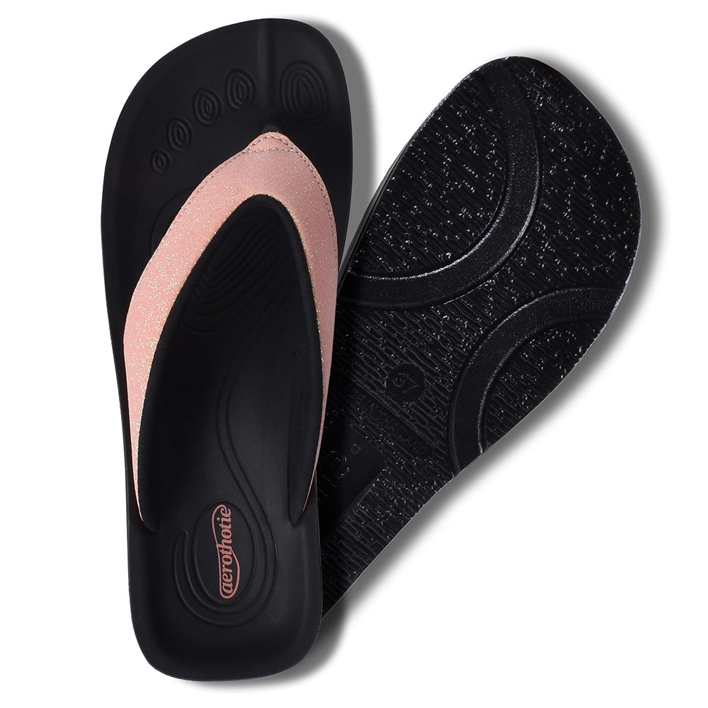 Crystal Mist Comfortable Flip Flops with Arch Support