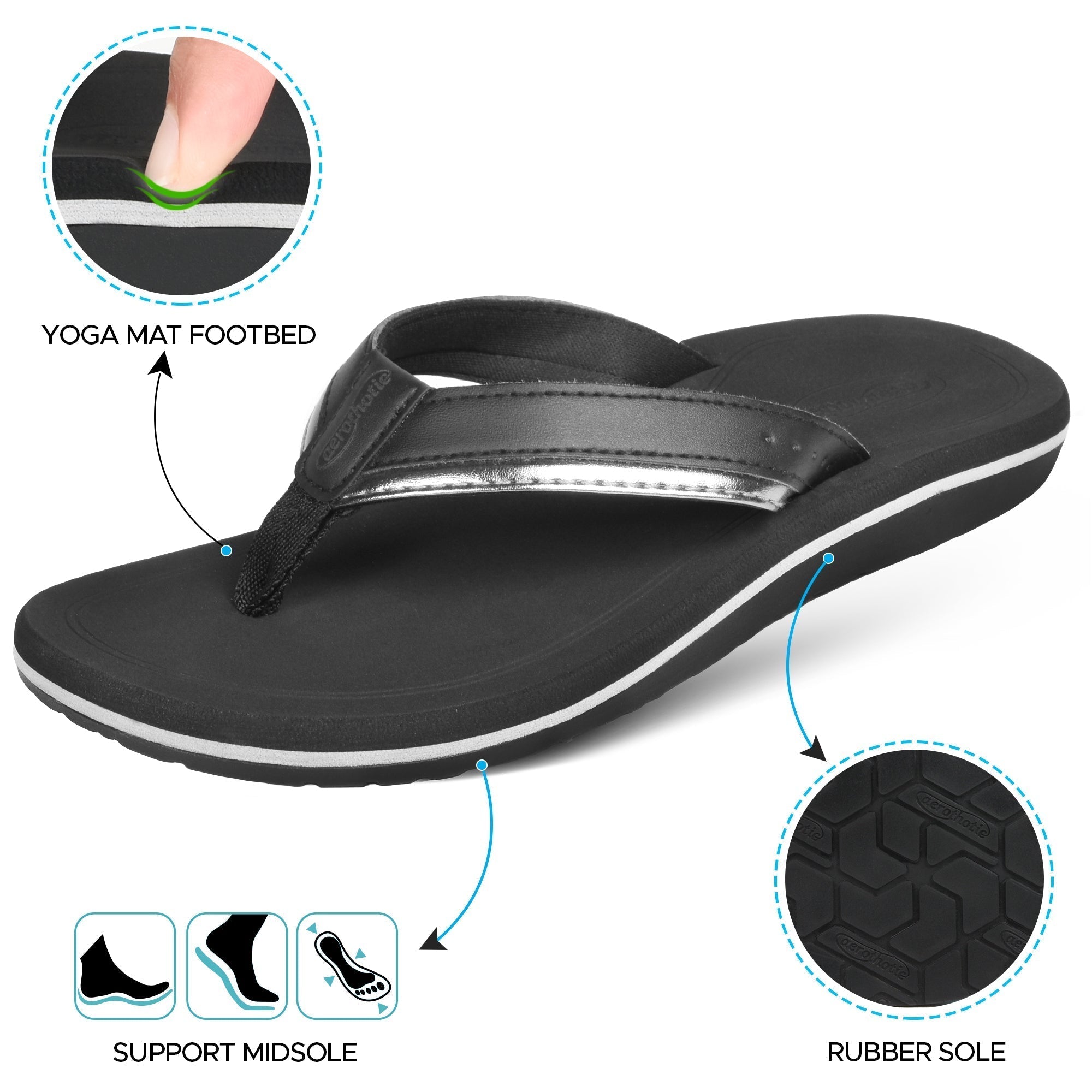 Opal Cushion Soft Flip Flop Comfortable Sandals for Women