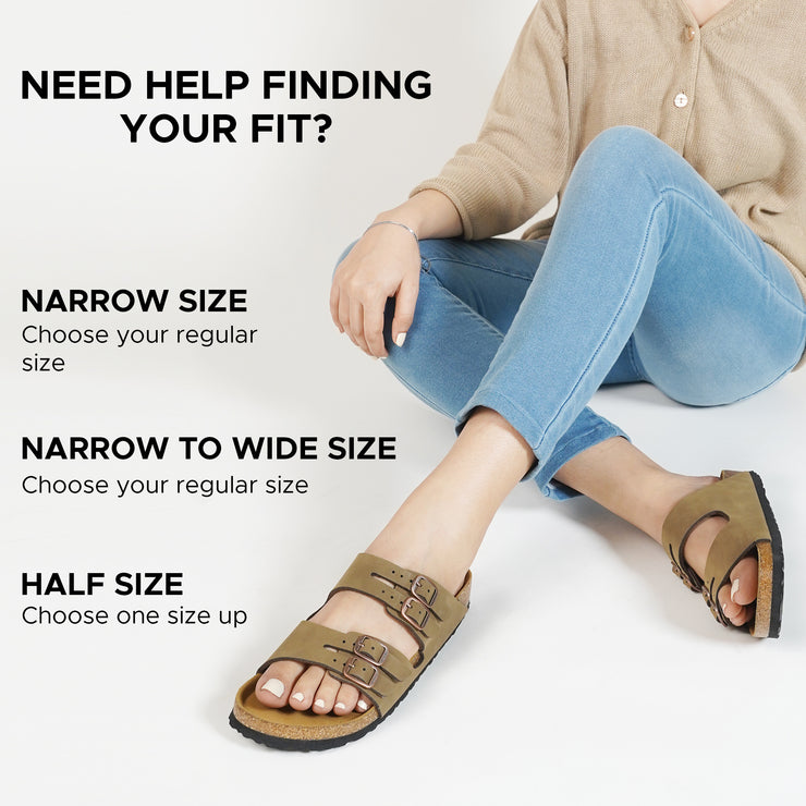 AEROTHOTIC - Willow Footbed Double Straps with Adjustable Buckle Slip on For Women