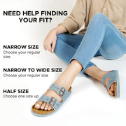 AEROTHOTIC - Willow Footbed Double Straps with Adjustable Buckle Slip on For Women