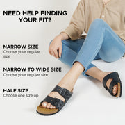 AEROTHOTIC - Willow Footbed Double Straps with Adjustable Buckle Slip on For Women