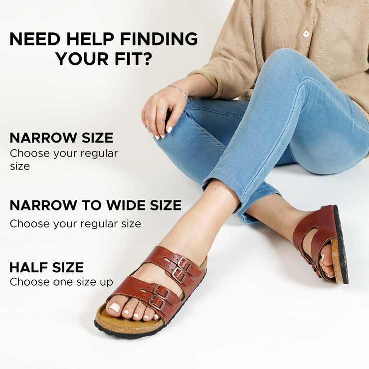 AEROTHOTIC - Willow Footbed Double Straps with Adjustable Buckle Slip on For Women