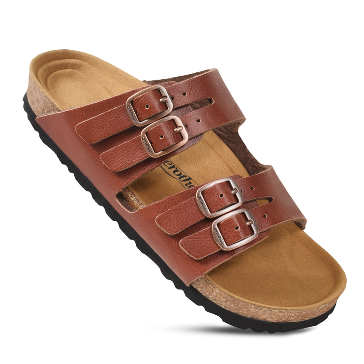AEROTHOTIC - Willow Footbed Double Straps with Adjustable Buckle Slip on For Women
