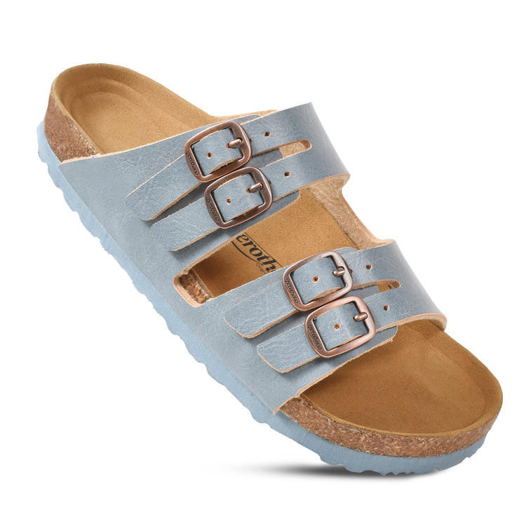 AEROTHOTIC - Willow Footbed Double Straps with Adjustable Buckle Slip on For Women