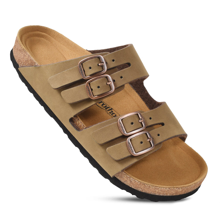 AEROTHOTIC - Willow Footbed Double Straps with Adjustable Buckle Slip on For Women