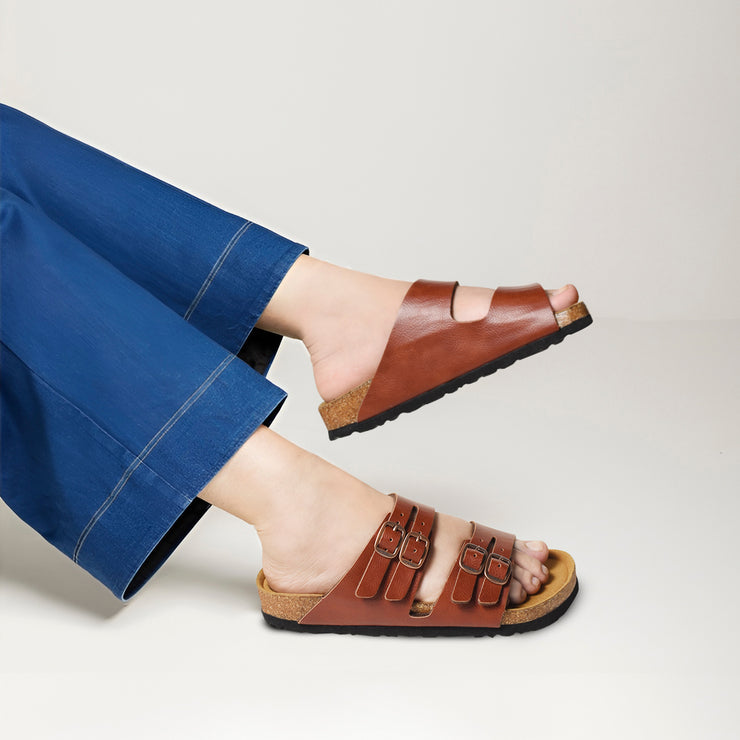 AEROTHOTIC - Willow Footbed Double Straps with Adjustable Buckle Slip on For Women