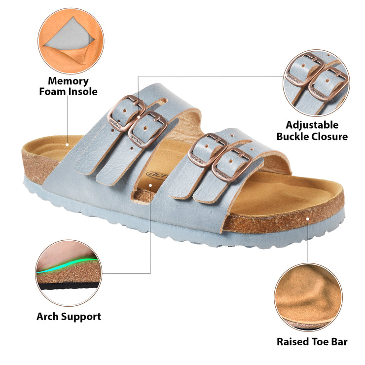 AEROTHOTIC - Willow Footbed Double Straps with Adjustable Buckle Slip on For Women