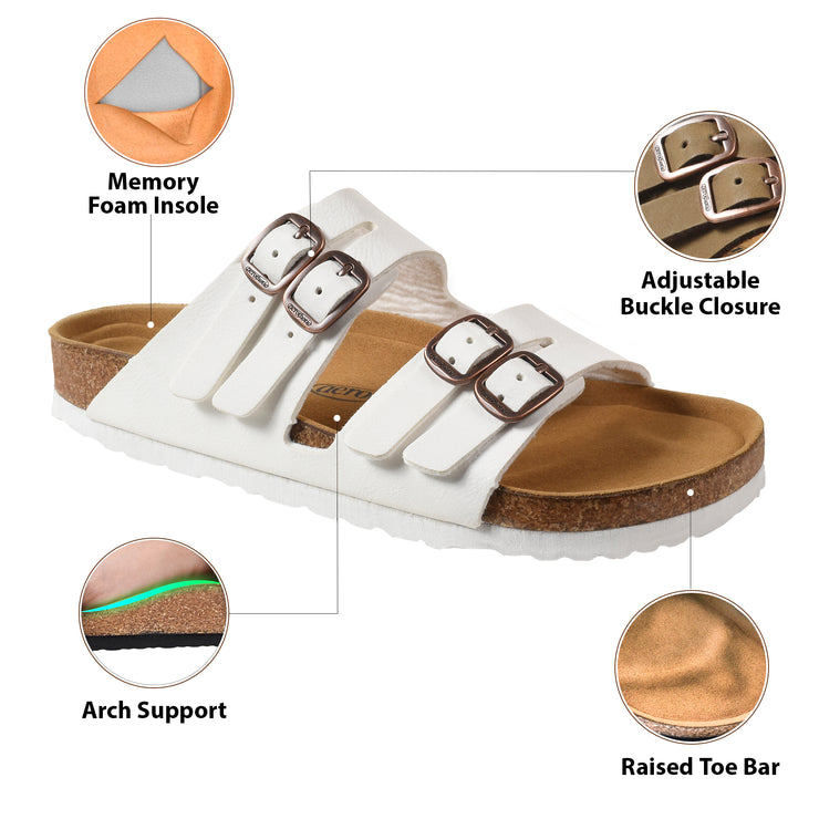 AEROTHOTIC - Willow Footbed Double Straps with Adjustable Buckle Slip on For Women