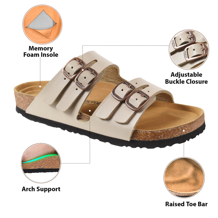 AEROTHOTIC - Willow Footbed Double Straps with Adjustable Buckle Slip on For Women