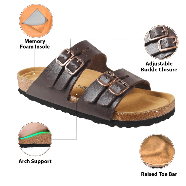 AEROTHOTIC - Willow Footbed Double Straps with Adjustable Buckle Slip on For Women