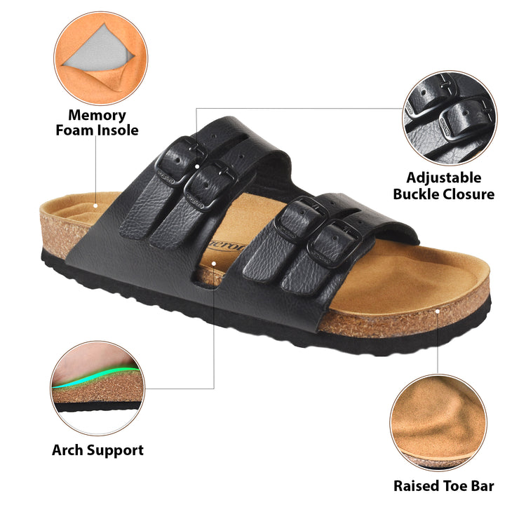 AEROTHOTIC - Willow Footbed Double Straps with Adjustable Buckle Slip on For Women