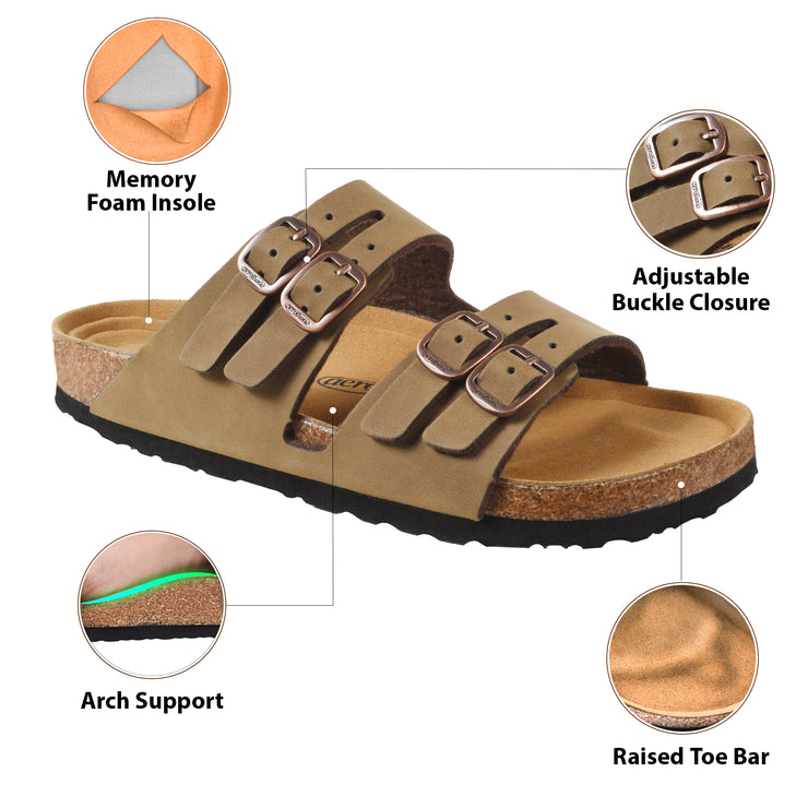 AEROTHOTIC - Willow Footbed Double Straps with Adjustable Buckle Slip on For Women