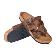 Aerothotic - Zivah Women Criss Cross Leather Strappy Sandals