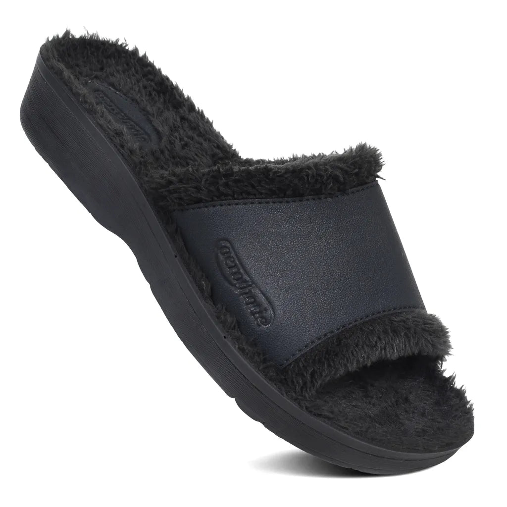 Aspen Fuzzy Strap Women's Slipper