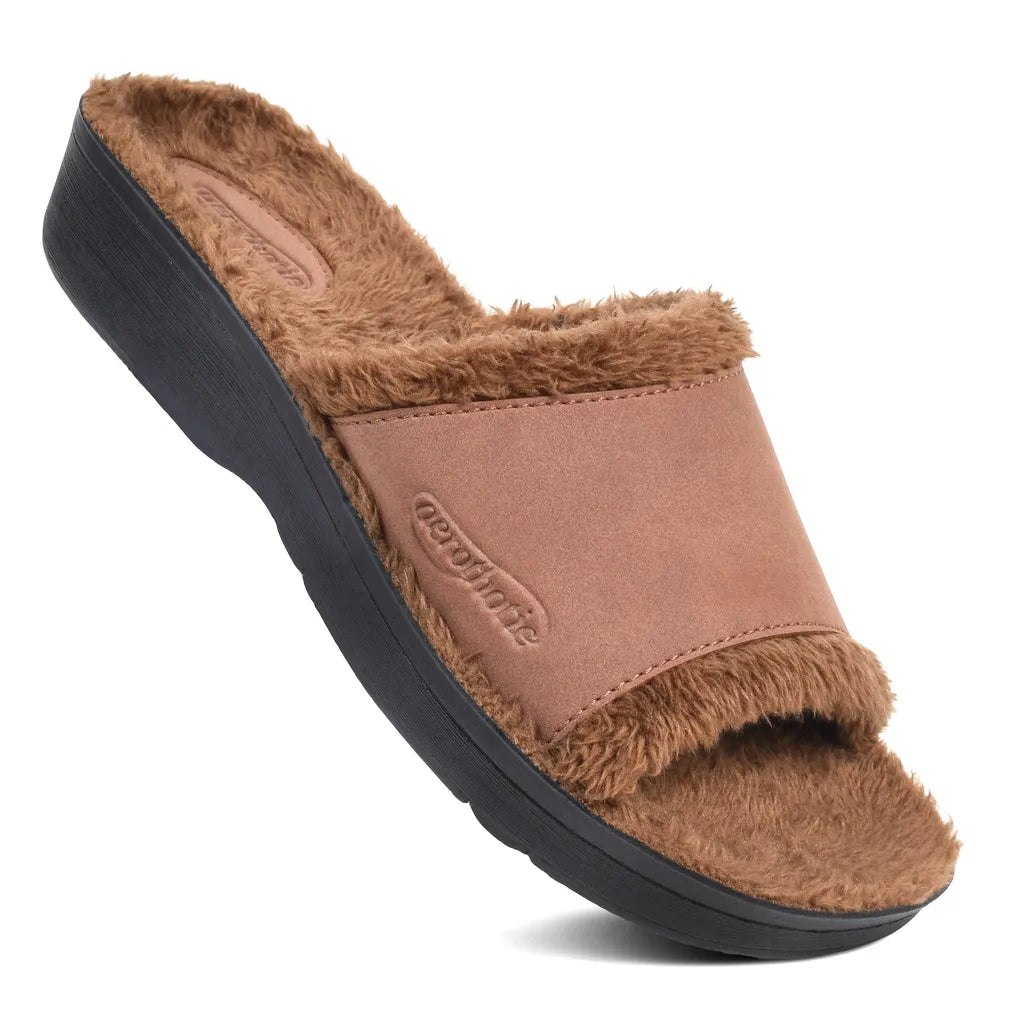 Aspen Fuzzy Strap Women's Slipper