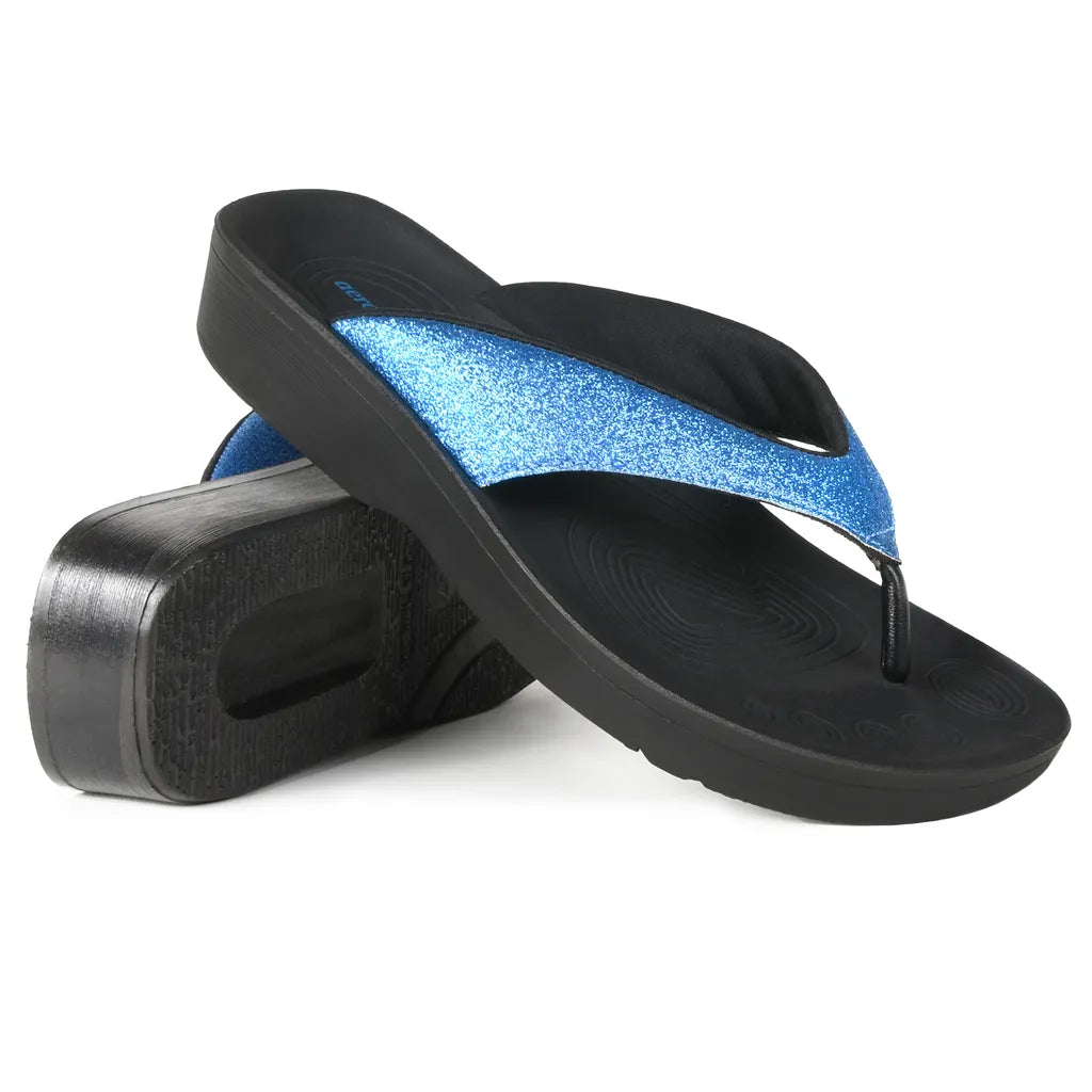 Black sandals with blue glittery insole orthopedic sandals for women
orthopedic sandals

