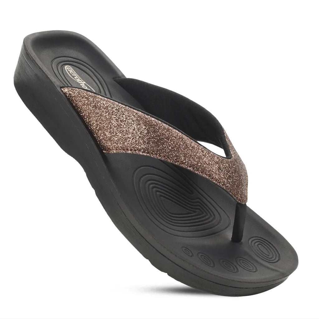 Black sandal with a glittery strap 
flip flop sandals​
women flip flop sandals​