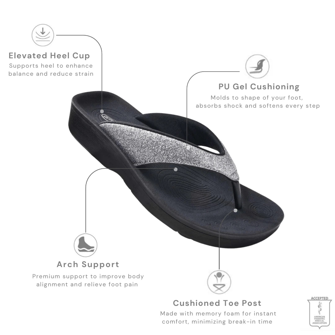 Arch Support Closed Foot Sandals Crystal Mist Women's Flip-Flops