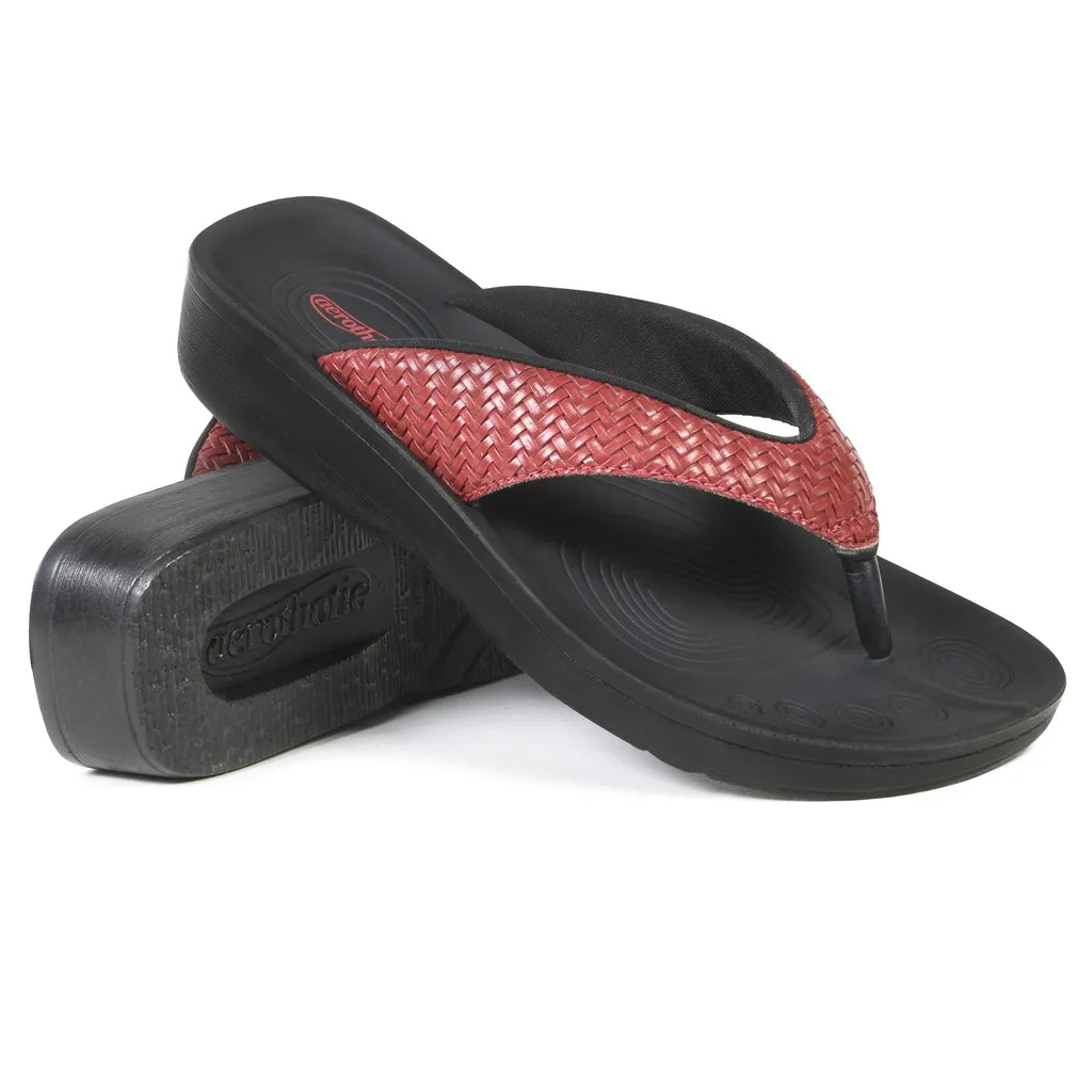 Black and red flip-flops with woven design
flip flops for plantar fasciitis​
flip flops for plantar fasciitis women's