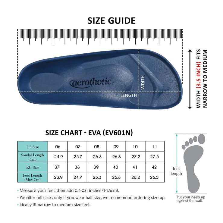 Aerothotic - Arcus Women’s Comfort EVA Beach Slide Sandals-Footwear - Aerothotic: Original Orthotic Comfort Sandals