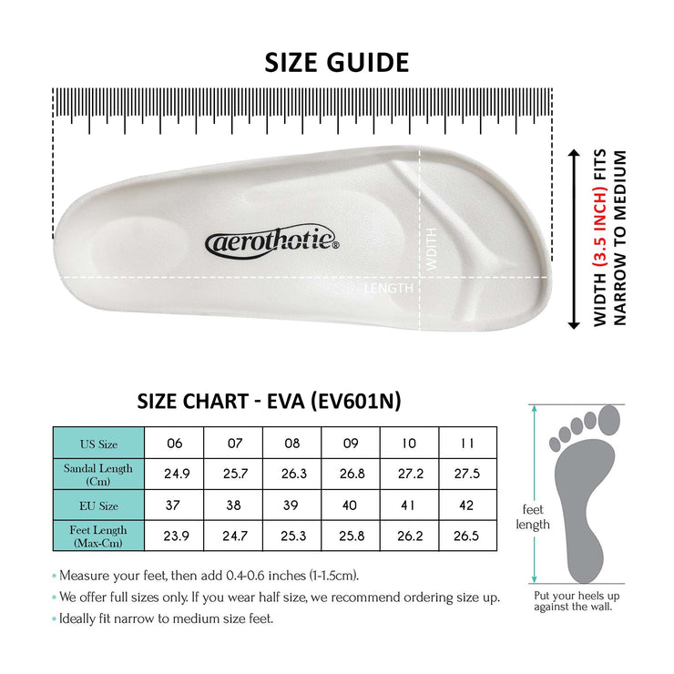 Aerothotic - Arcus Women’s Comfort EVA Beach Slide Sandals-Footwear - Aerothotic: Original Orthotic Comfort Sandals