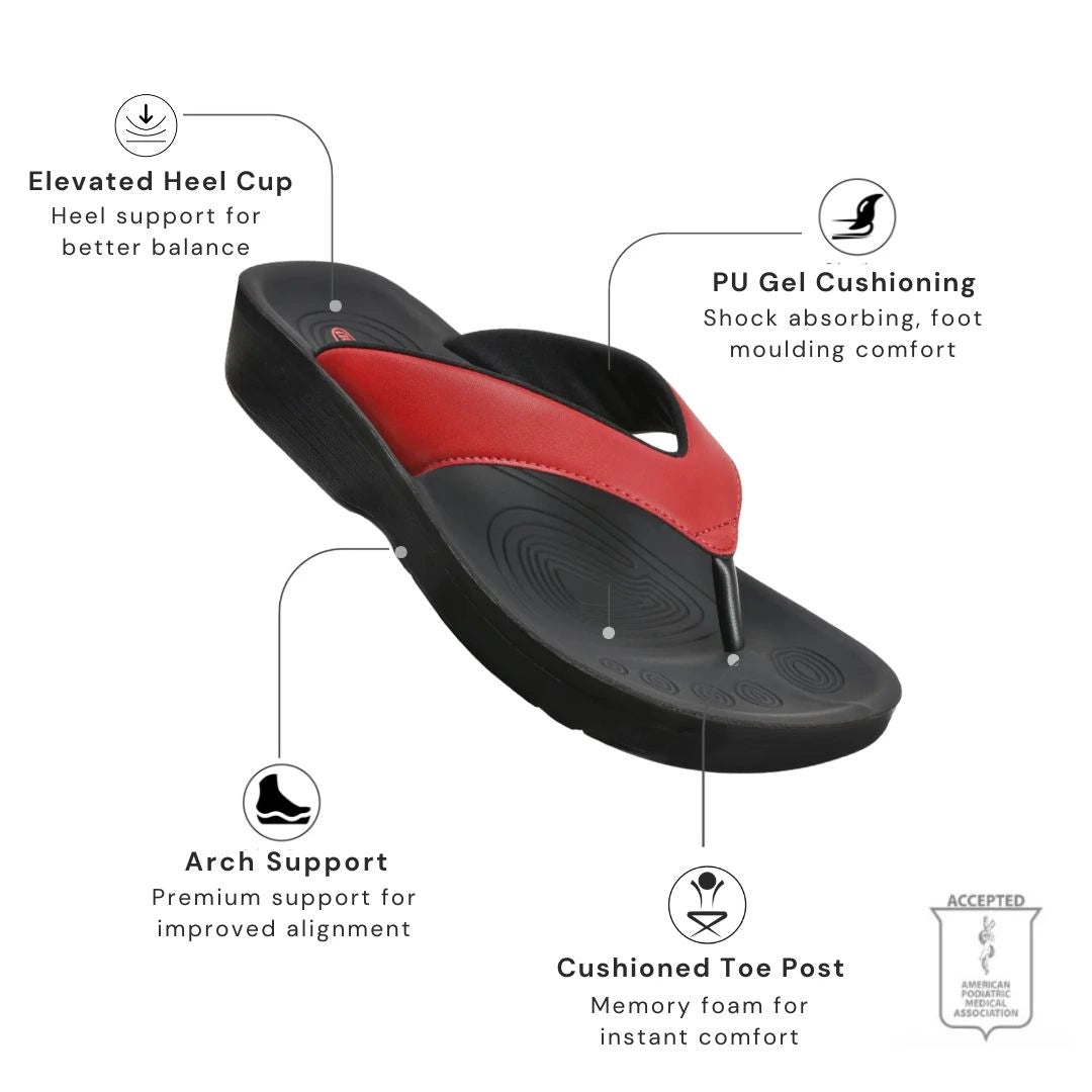 Flumen Arch Support Flip Flops Sandals