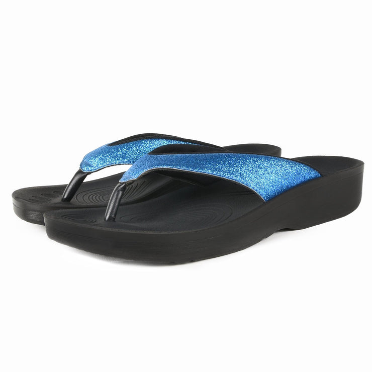 SIMANLAN Sandals Women Wide Width Flip Flops Ladies Arch Support Orthopedic  Thong Sandals Comfortable Size 8 Deep blue 7