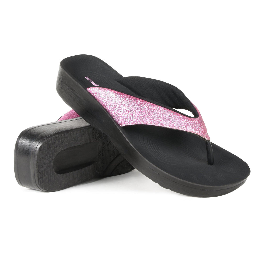 Aerothotic Crystal Mist Women s Orthotic Comfortable Flip Flops Sandal Black 6