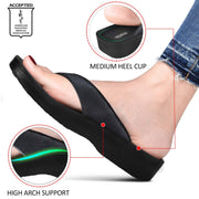 Aerothotic - Pearly Fume Black supportive womens flip flops1