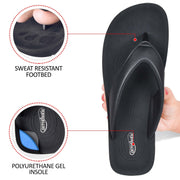 Aerothotic - Pearly Fume Black supportive womens flip flops2