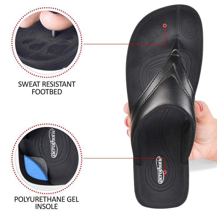 Aerothotic - Ostrya Black Thong Sandals Women2