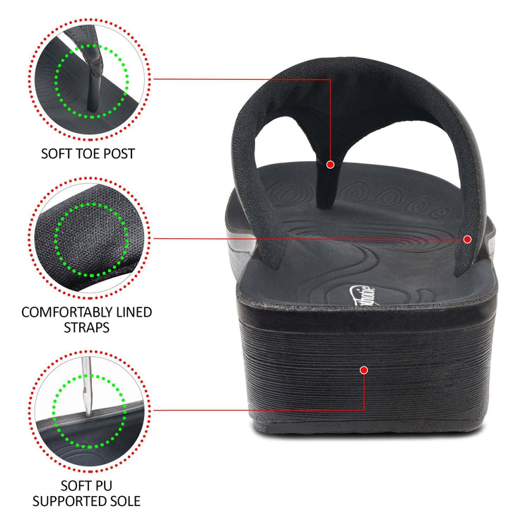 Aerothotic - Ostrya Black Thong Sandals Women6