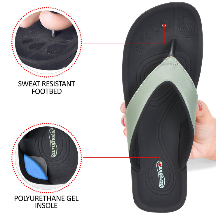 Aerothotic - Flumen Comfortable Arch Support Thong Sandals for Women