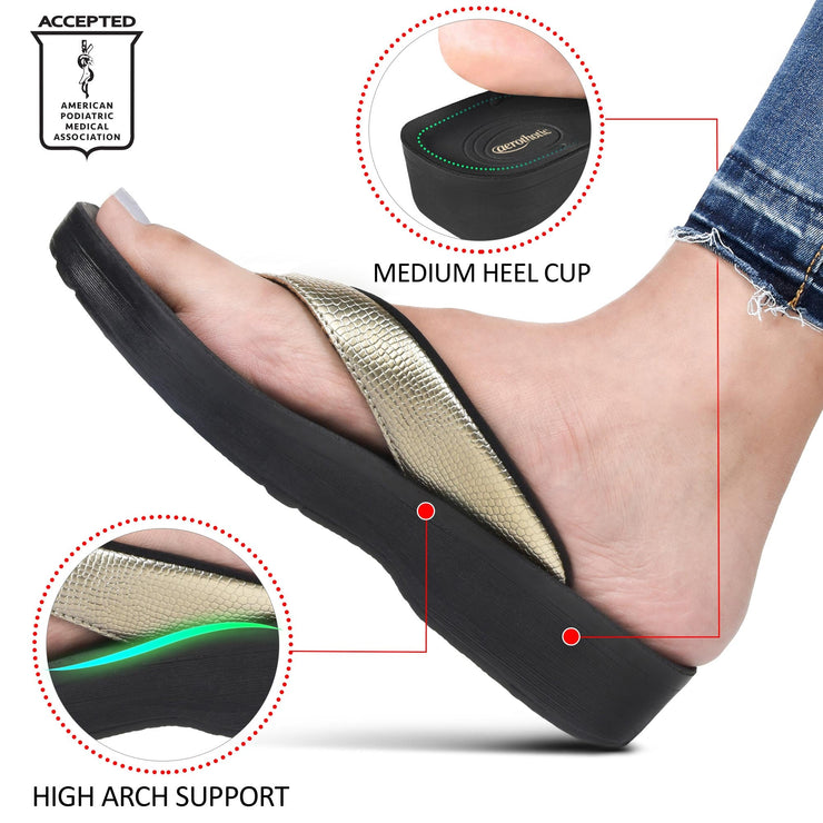 Aerothotic - Meira Arch Supportive Orthotic Casual Summer Flip Flops for Women
