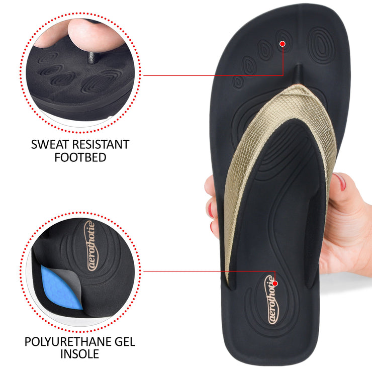 Aerothotic - Meira Arch Supportive Orthotic Casual Summer Flip Flops for Women