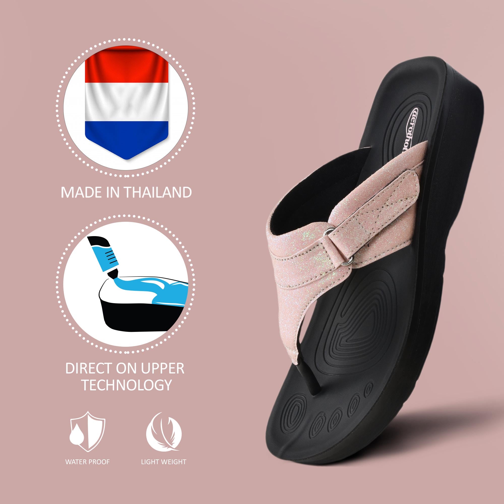 Glynis Thong Sandals with Arch Support for Women