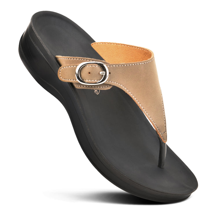 Aerothotic - Shale Comfortable Arch Support Flip Flops for Women