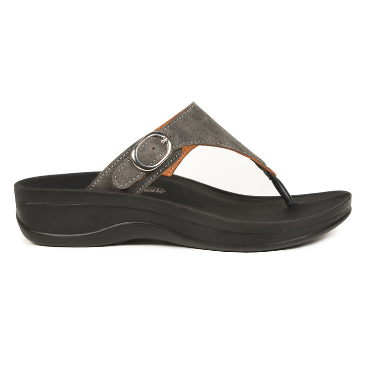 Aerothotic - Shale Comfortable Arch Support Flip Flops for Women