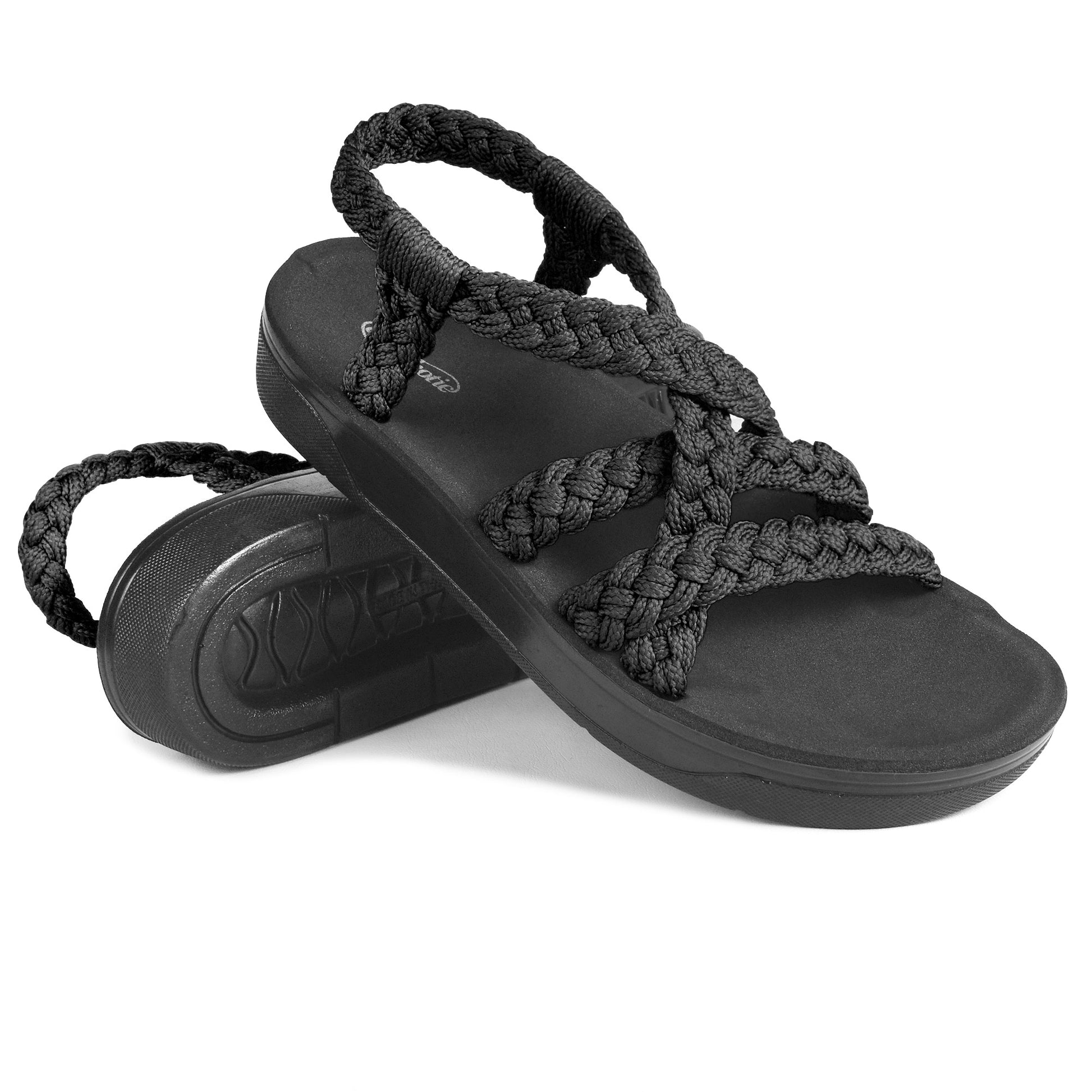 slingback sandals - black