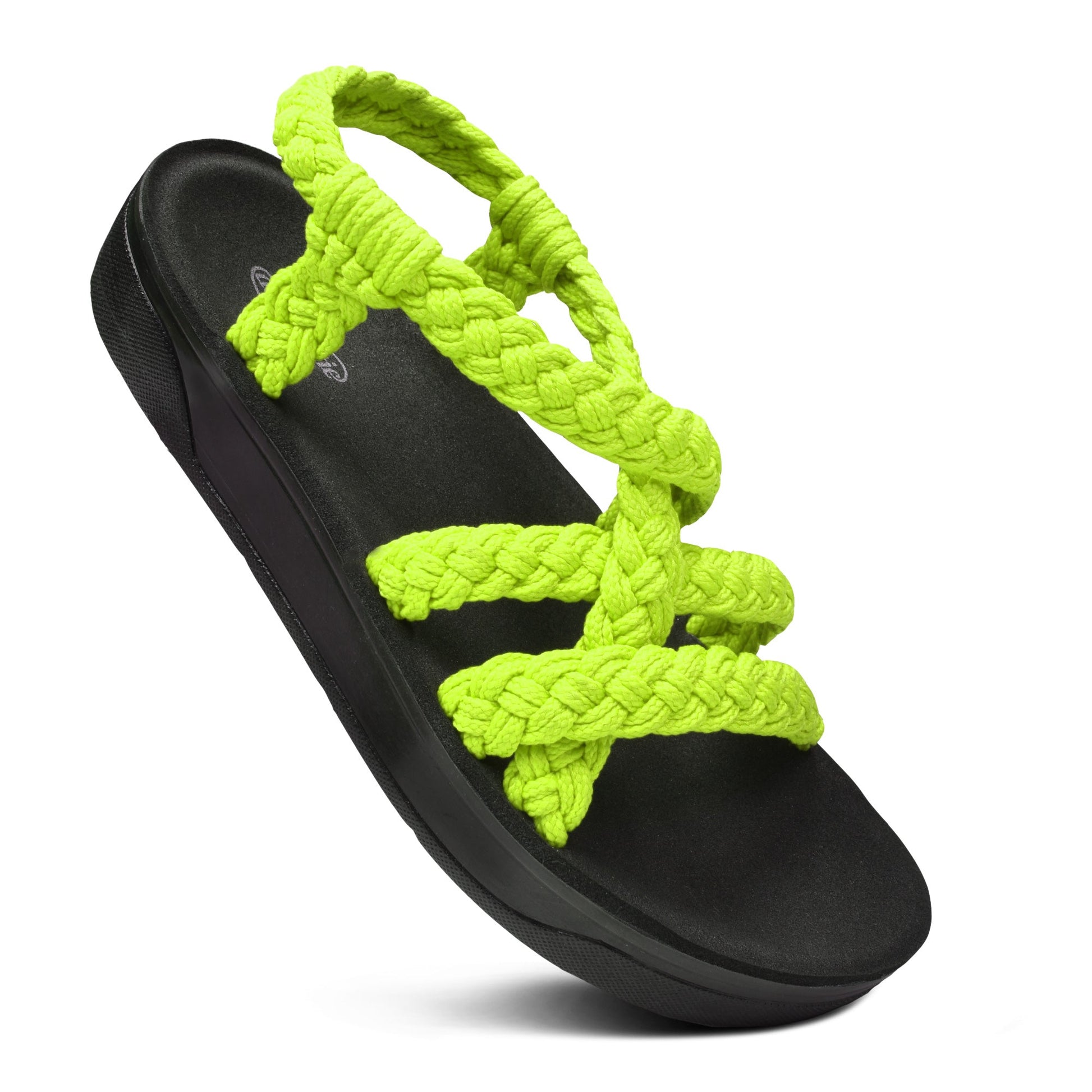 Green Arch Support Slingback Sandals